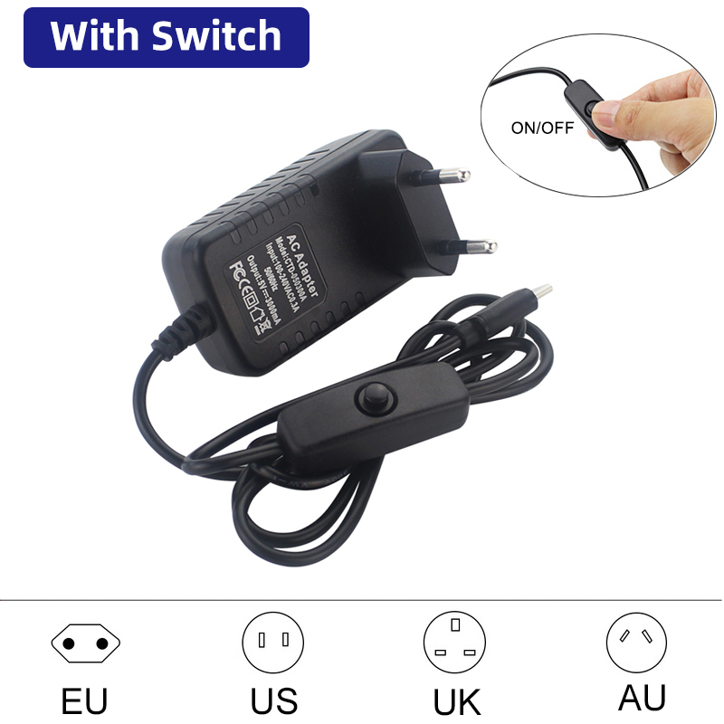 5V 3A Raspberry Pi 4 Power Sup - Pi Power Supply recension och pris
