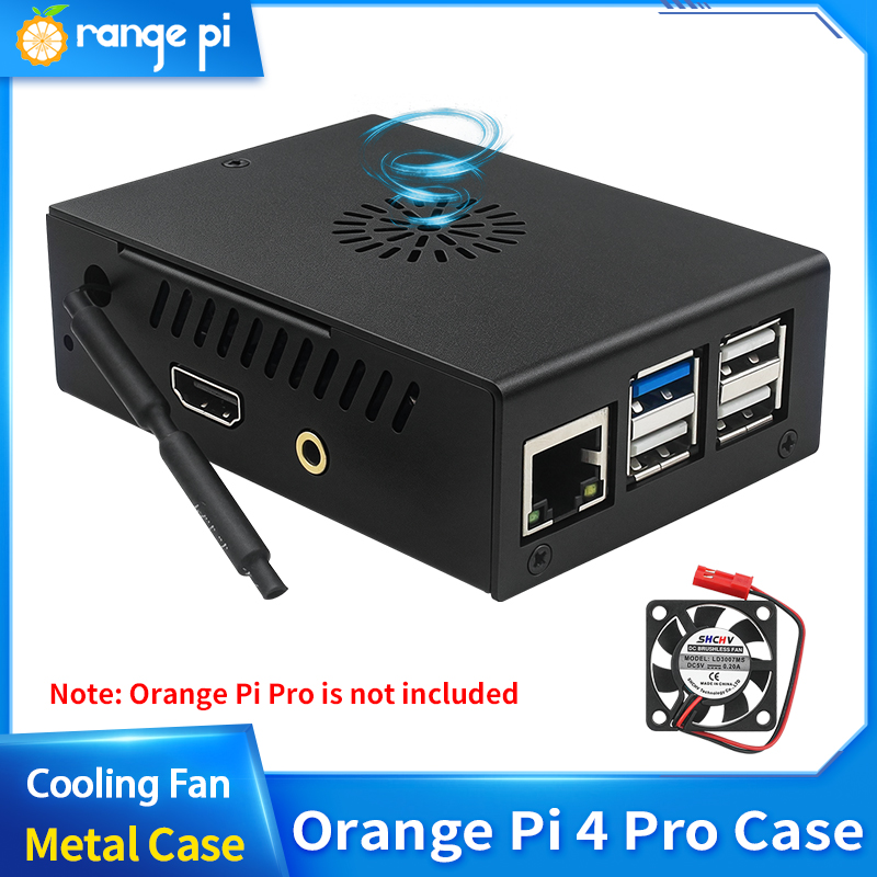 Orange Pi 4 Pro Metal Case Bla - Pi Cooler recension och pris