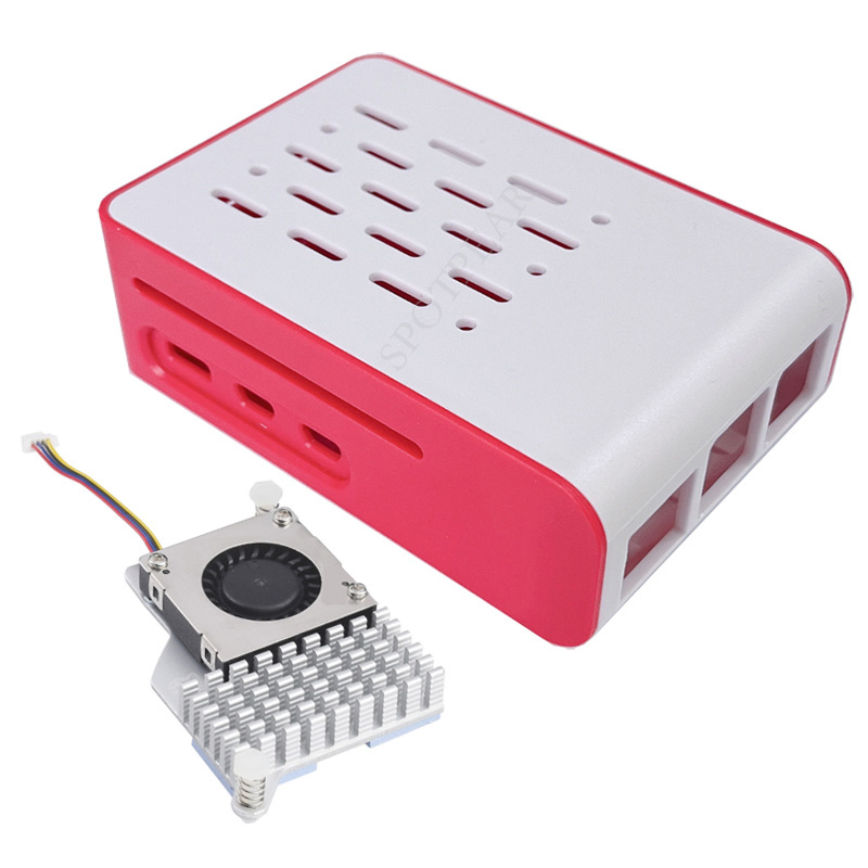 Raspberry Pi 5 Red-White cooli - Pi 5 Case recension och pris